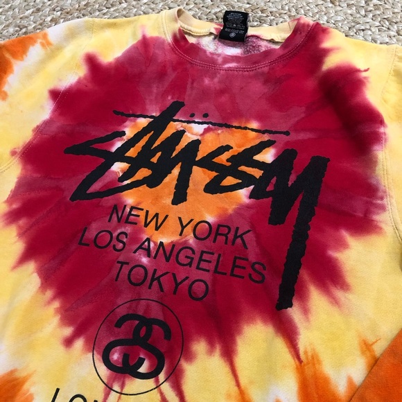 Stussy tie dye sweatshirt S unisex vintage - Picture 2 of 5